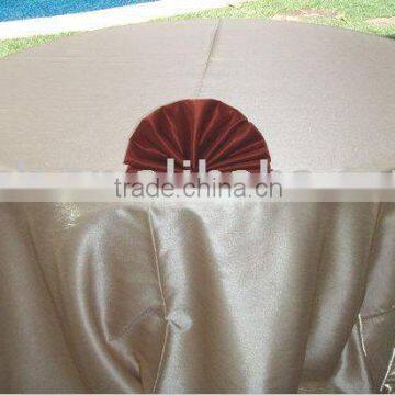 Plain satin table cloth for wedding and banquet