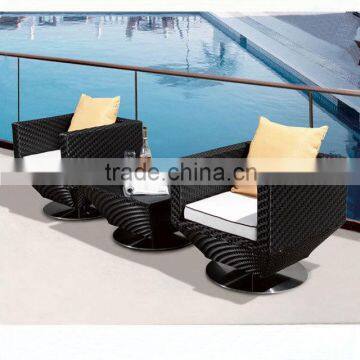 aluminum frame outdoor rattan balcony chair
