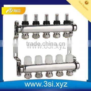 304 SS Floor Heating Water Manifold With Gauge(YZF-L094)