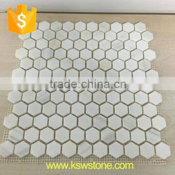 China white marble stone mosaic White diamante tiles with good price