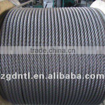 Elevator steel wire rope stainless steel wire1x7,7x7,1x19,6x36,7x19,1x37,7x37 rope