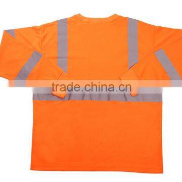 High Quality Reflective T Shirt With Pocket Fluorescent Long Sleeve Fluorescent Shirts