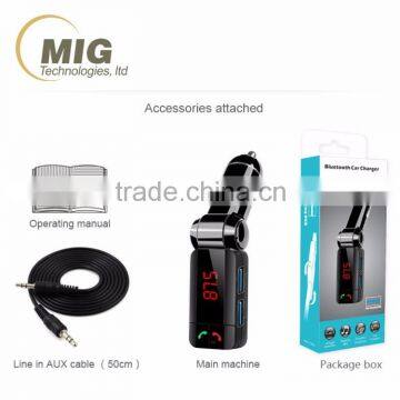 New Dual USB Port Car Pickup Bluetooth FM Transmitter MP3 Player LCD Digital Kit photo-3