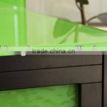 Tempered green painted glass with AS/NZS2208,BS6206,EN12150