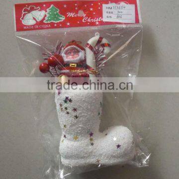 Decorative christmas foam shoe with santa