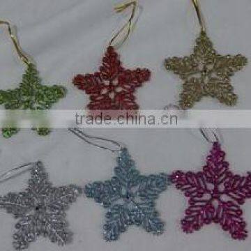 wholesale christmas tree decorations , hot sale hanging glitter star