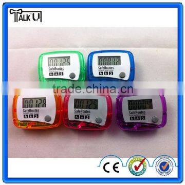 Portable mini pedometer instruction for using pedometer bracelet