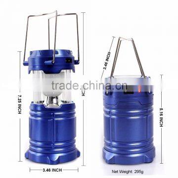 Camping Lantern - LED Solar Rechargeable Camp Light Flashlights - Emergency Lamp - Power Bank for Android Cell Phone IOS Iphone photo-3