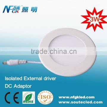 Ultrathin Round LED Panel Light 3W with CE RoHS approved