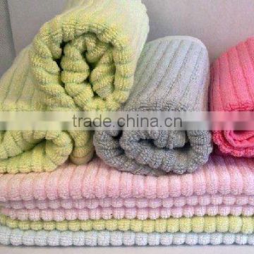 100% cotton strip jacquard hand towel