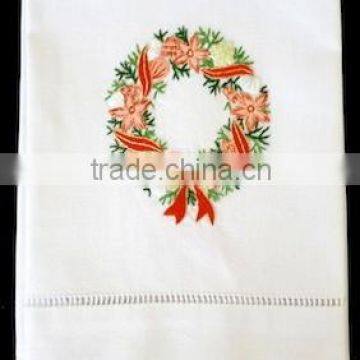 Hand embroidered hand towel-design 23