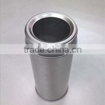 Clear Window cylinder small tin can for food and gift