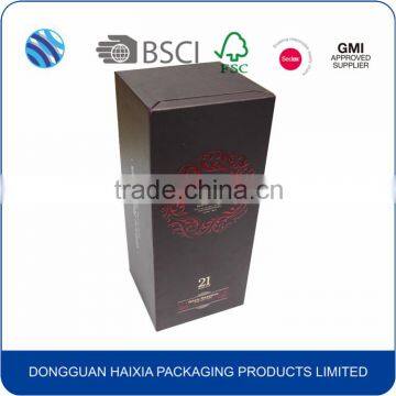 luxury printed cardbaord paper wedding wine box