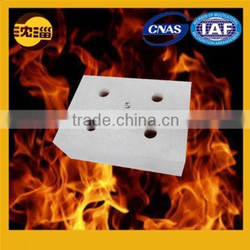 Vibration molding bottom brick of tin bath cut refractory brick perforated brick