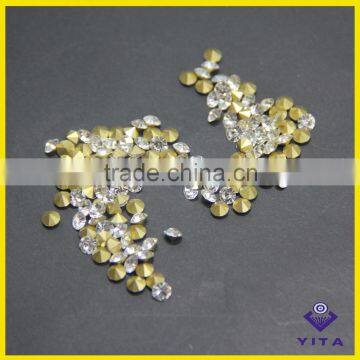 China SS24 White Glass Chatons Gem Stone for Rhinestone t Shirt