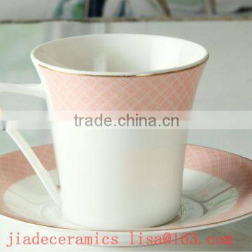 2013 new products manufacture 2pcs bone china cup & saucer