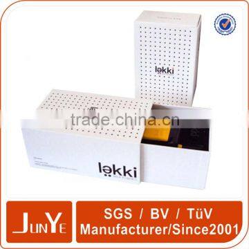 High gloss white paper slide open telescopic box