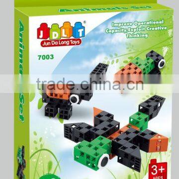 BNE100795 creative plastic educational building block animal sets