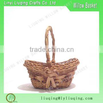 gorgeous romantic wicker cottage chic basket detailed oval with handle farm fresh country Victorian style, basket gift