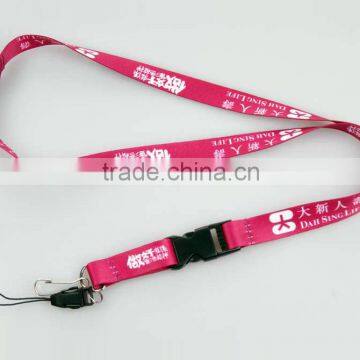 Customized cheap red Lanyards with printed logo , Customized neck lanyards