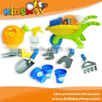 2015 New Summer beach toys Garden Series trolley cart toy plastic watering can garden tool beach toys