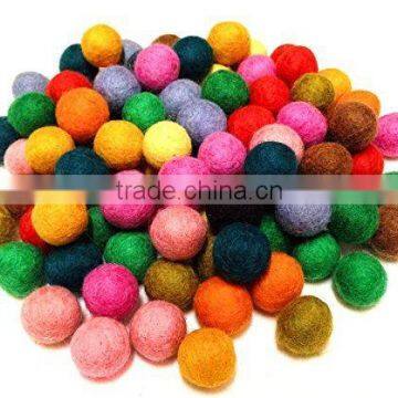 Yarn Place Felt Wool Balls - 100 Pure Wool Beads 10mm Mixed Colorful Colors