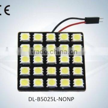 LED Auto Light Dome Lamp No Polarity 25SMD 5050 with CE