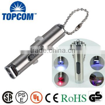 TP-302 White and Laser Light Aluminum LED Flashlight Keychain