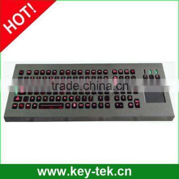 Rugged industrial PC keyboard with touchpad and keypad