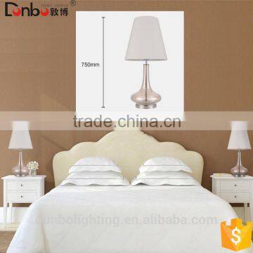 Modern Metal new table lamp with fabric shade decorative nickel plated table lamps modern