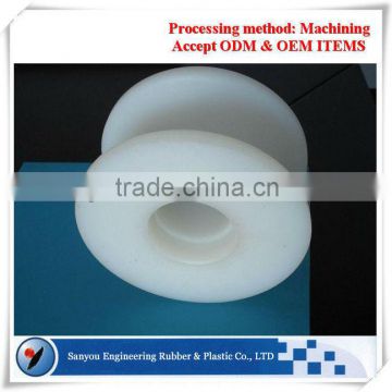 Engineering plastic products factory cheap custom pe1000 plastic double hose pulley