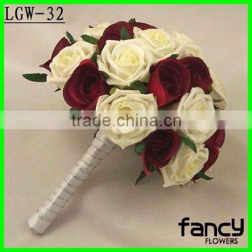 Artificial rose flower wedding bouquet