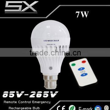 Infrared Remotely Controlled 10m E27 B22 7W Rechargeable Emergecy Magic Bulb Light photo-2