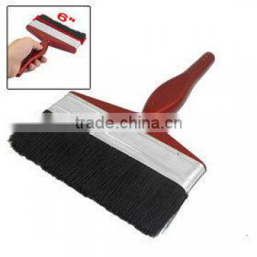 6" Wide Black Bristle Dark Red Handle Paint Brush Painting Tool