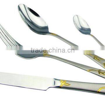 gold plated flatware set