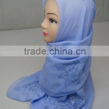 2014 new design polyester fashionable muslim girls hijab