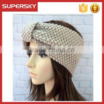 A-185 fashion hand knitting turban hair wrap crochet turban hairband for women handmade crochet headband