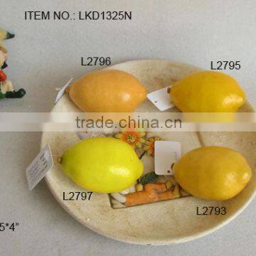 2014Artificial Fake Fruits 2.5*4 Inch Artificial Polyfoam Lemon House Decoration