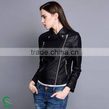 PU Leather Jackets Women 2016 Winter photo-2