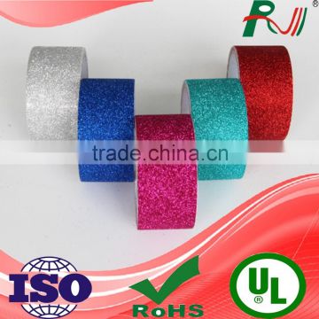 Decorative colourful cheap adhesive glitter tape from china