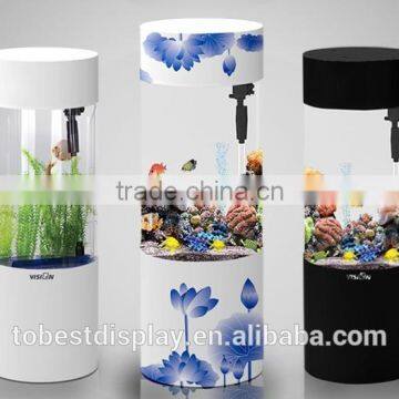 Excellent cylinder acrylic fish aquarium,cylinder acrylic aquarium,large acrylic fish tank with logo