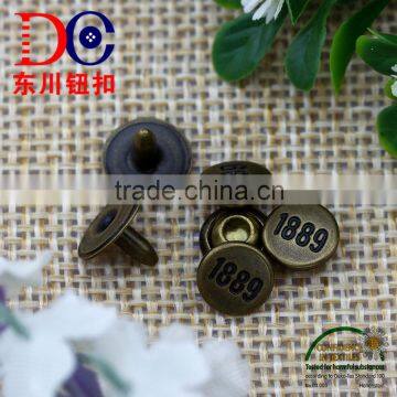Metal Button Antique Brass Jeans Rivet With Custom Logo,Apparel Jeans Rivet Buttons for Jeans photo-3