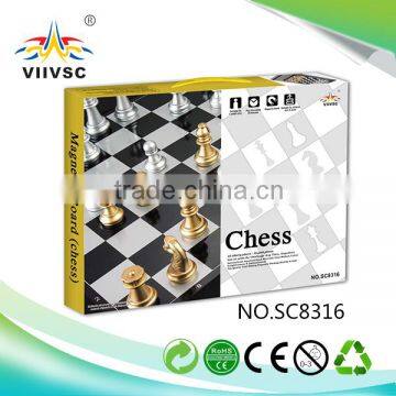 Hot promotion unique design hollow staunton chess set made in china