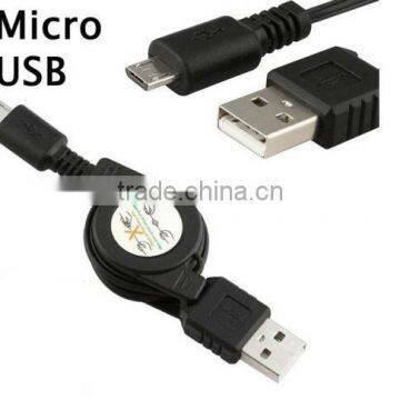 Micro USB to USB A Retractable Data Sync Charger Cable