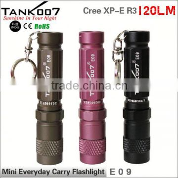 red flashlight lens cree led flashlight TANK007 E09