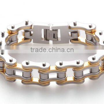 Fashionable heavy design high quality biker chain stainless steel mens thick chain bracelet motorcycle chain bracelet