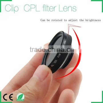 optical lens CLP Filter with Lens Front Cap and universal clip for smart phone