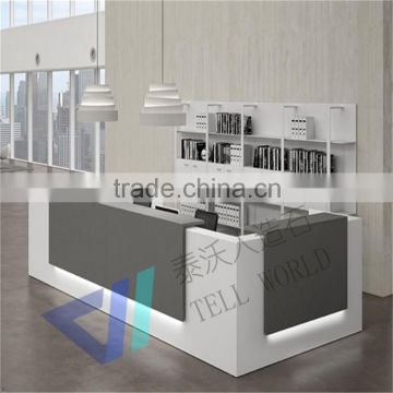 Decent modern office two person front desk reception desk