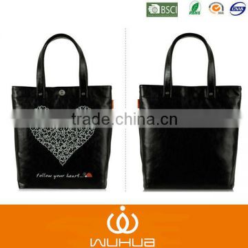 flower print leather tote bag/canvas cotton bags