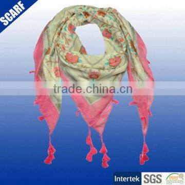 100 cotton thin italian voile squard scarf printed foulard